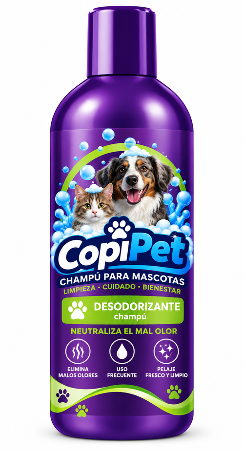 CopiPet | Champú desodorizante perros y gatos — 500 ml