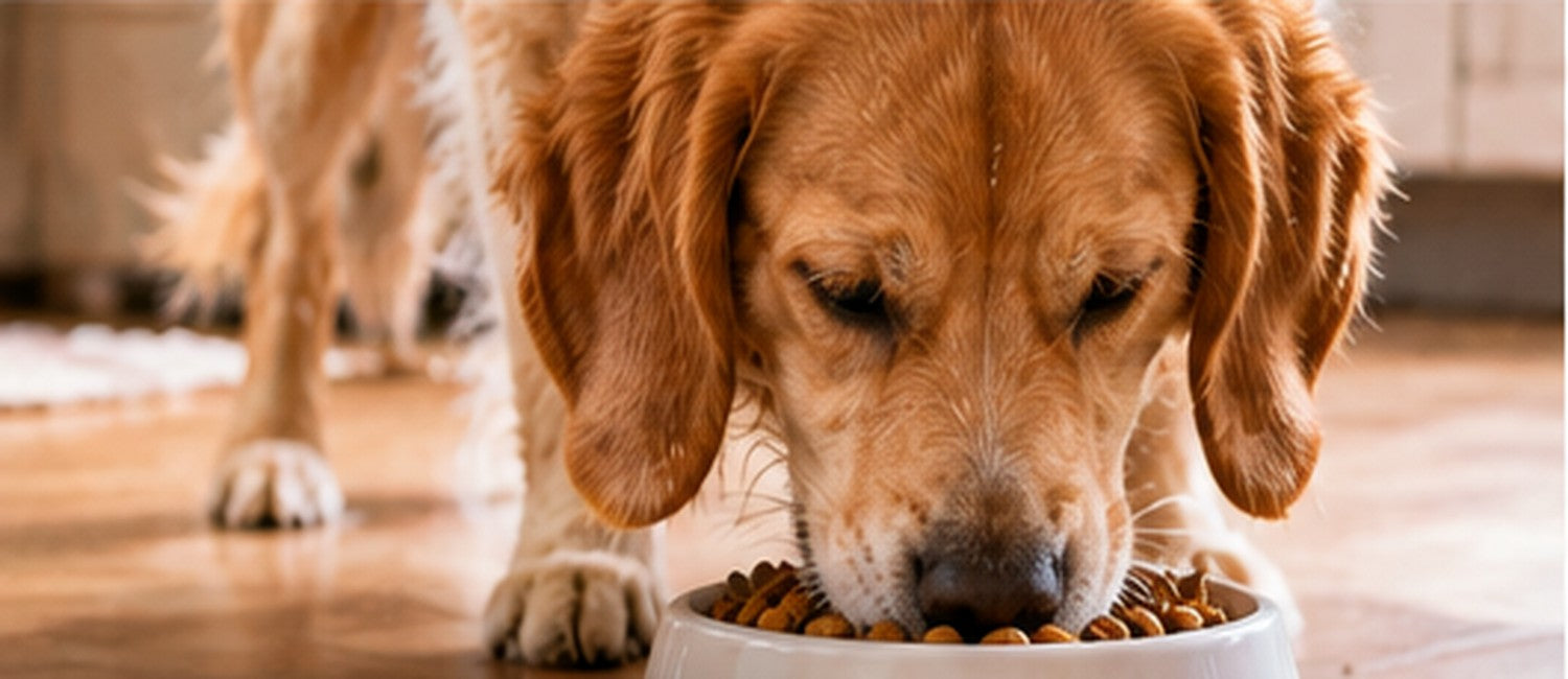 Perro comiendo en su comedero CopiPet